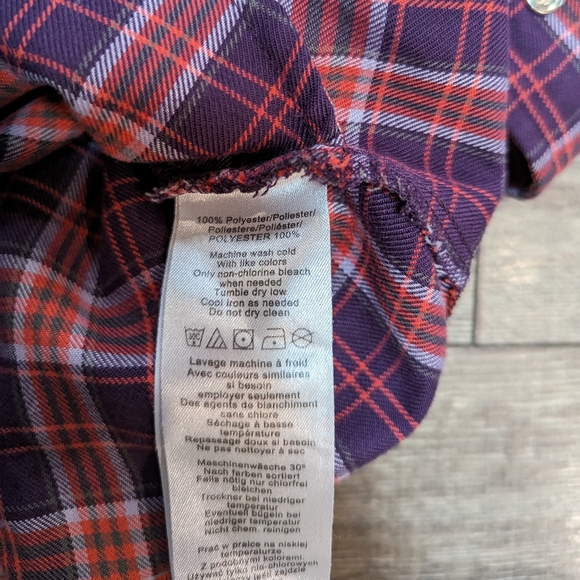 Burton Medium Dryride Snowboarding Blitz Flannel Layer Pink Purple with Pockets - Picture 8 of 8